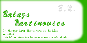 balazs martinovics business card